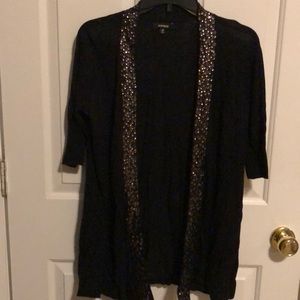 Express Black Cardigan with Sequins
